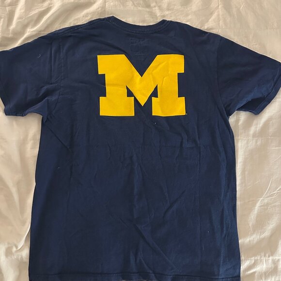 University of Michigan "Go Blue" - Large Cotton Navy T-Shirt - Adidas - Picture 2 of 2